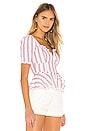 view 2 of 4 Brinley Top in Red & White Stripe