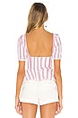 view 3 of 4 Brinley Top in Red & White Stripe