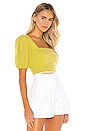 view 2 of 4 Berenice Top in Chartreuse Green