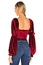 view 3 of 4 Trinity Smocked Top in Red