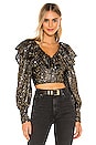view 1 of 5 Presley Sequin Top in Gold & Black