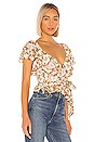 view 2 of 4 Wiley Wrap Top in Marigold Floral
