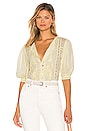 view 1 of 5 Brielle Embroidered Top in Mellow Yellow