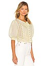 view 3 of 5 Brielle Embroidered Top in Mellow Yellow