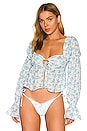 view 1 of 4 Clemency Top in Blue Ivory