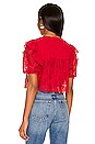 view 3 of 4 Ashley Lace Top in Cherry Red