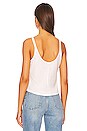 view 3 of 4 Green Sara Tank Top in White
