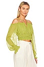 view 2 of 5 Dahlia Top in Green