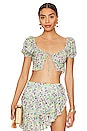 view 1 of 5 Loma Crop Top in Green Floral