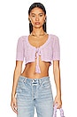 view 1 of 4 Sancia Pointelle Cropped Top in Lilac