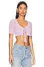 view 2 of 4 Sancia Pointelle Cropped Top in Lilac