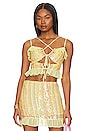 view 2 of 6 Novah Sequin Top in Lemonade Yellow