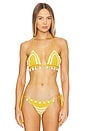 view 1 of 4 Remy Crochet Bikini Top in Yellow Stripes