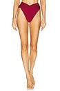 view 1 of 4 Lucci High Waist Bottom in Merlot Red