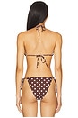 view 3 of 4 Brigitte Top in Brown & Cream Dot