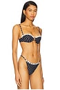view 2 of 5 Charmaine Top in Black & White Dot