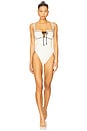view 4 of 4 Anica One Piece in Ivory & Black