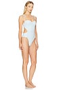 view 2 of 4 Luna One Piece in Blue Gingham