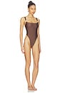 view 2 of 3 Joylin One Piece in Chestnut Brown