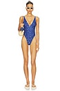 view 1 of 3 MAILLOT DE BAIN 1 PIÈCE CLARA in Blue Bloom