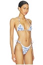 view 2 of 4 Frances Top in white & blue floral