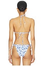 view 3 of 4 Frances Top in white & blue floral