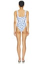 view 3 of 4 BAÑADOR FRANCES in White & Blue Floral