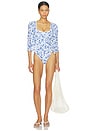 view 4 of 4 BAÑADOR FRANCES in White & Blue Floral
