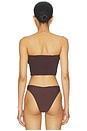 view 3 of 4 Emie Tankini Top in Chocolate Brown