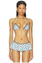 view 1 of 4 Robyn Top in Blue & Brown Dot