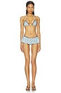 view 4 of 4 Robyn Top in Blue & Brown Dot