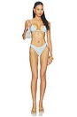 view 4 of 5 BAS DE MAILLOT DE BAIN ANICA in Blue & Yellow