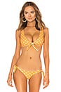 view 1 of 4 TOP BIKINI TRIANGULAR NIKKI in Yellow Dot