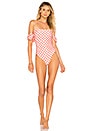 view 1 of 3 Felicity One Piece in Pink & Red Dot