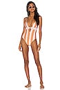 view 1 of 3 Knotted One Piece in Tangerine Stripe