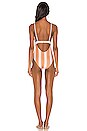 view 3 of 3 Knotted One Piece in Tangerine Stripe