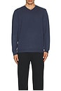 view 3 of 3 Amenities V-Neck Sweater in Heather Blue Nights