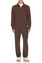 view 3 of 4 Cloud Quarter Zip 2 Sweater in Chocolate Brown