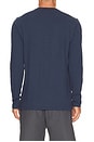 view 2 of 4 Cloud Waffle Crew Long Sleeve Tee in Mood Indigo