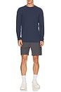 view 3 of 4 Cloud Waffle Crew Long Sleeve Tee in Mood Indigo