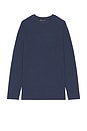 view 4 of 4 Cloud Waffle Crew Long Sleeve Tee in Mood Indigo