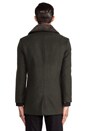 view 4 of 6 Jeff Peacoat w/ Sherling Collar in Forest Green