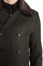 view 6 of 6 Jeff Peacoat w/ Sherling Collar in Forest Green