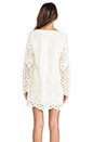 view 3 of 5 Lace Up Bell Sleeve Dress in Cream
