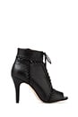 view 1 of 5 Magan Lace Up Peep Toe Bootie in Black