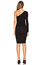 view 3 of 3 One Shoulder Bodycon Dress in Black