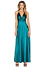 view 1 of 3 Satin Maxi Dress in Teal