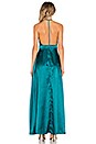 view 3 of 3 Satin Maxi Dress in Teal