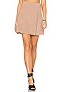 view 1 of 4 Button Wrap Mini Skirt in Nude