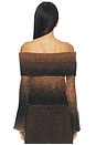 view 3 of 4 Soraya Off Shoulder Top in Chocolate